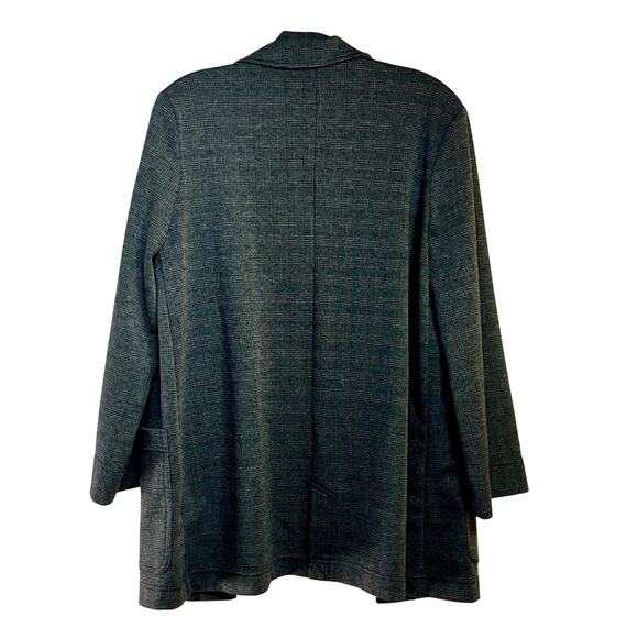 Madewell Glen Plaid Knit Oversized Blazer Women's Small Open Front Gray - Picture 2 of 4